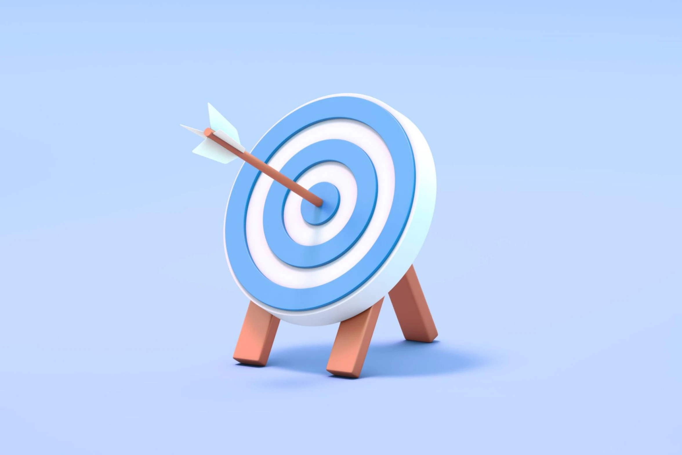 arrow hitting the centre of a target